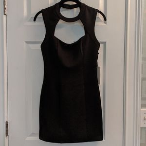 NWT Forever 21 S Exclusive black mini dress gold